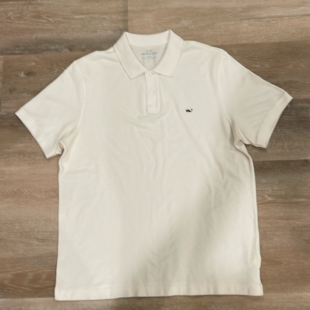 Vineyard Vines Men’s White Slim Fit Polo